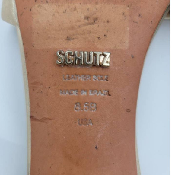 Schultz Gold low heel slip-on  mules slides 8.5 - Picture 7 of 7